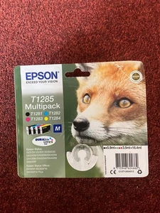 Oryginalne 4-kolorowe wkłady atramentowe Epson T1285 Fox Multipack (C13T12854010) T1281 - Zdjęcie 1 z 2