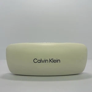 Calvin Klein Authentic Eyeglass Case White Hard Clamshell Case Only Designer - Picture 1 of 3
