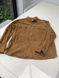 Orvis vintage real suede tan shirt size M 46" chest pristine condition - Picture 1 of 10