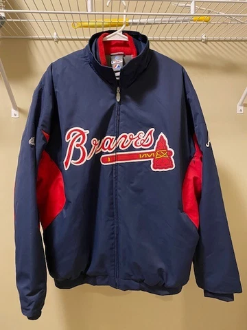 Majestic Authentic Collection Therma Base MLB ATLANTA BRAVES Jacket XL Vintage Cover