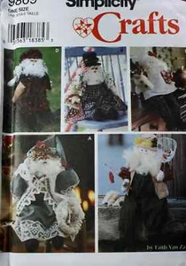 Simplicity 9869 21" Santa and Clothes Sewing Pattern - Picture 1 of 4