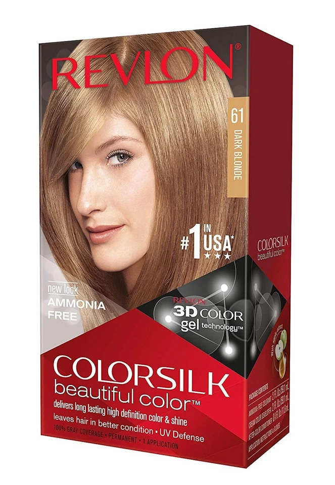Revlon Colorsilk Tinte 3D Permanente Natural RUBIO OSCURO Kit de Color de Cabello #61 1 pieza Foto 1 de 1