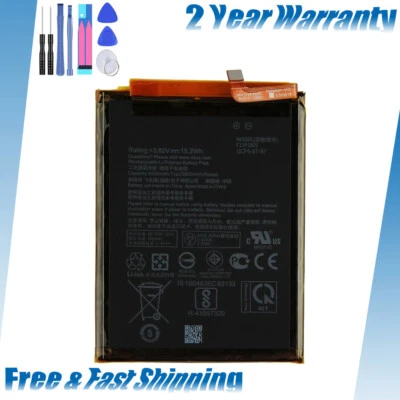 For Asus ZenFone Max M2 ZB633KL Internal Battery C11P1805 4000 mAh + Tools - Image 1 of 4