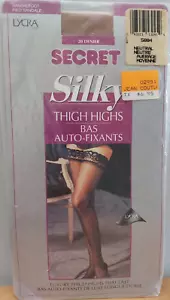 Vintage Pantyhose Secret Thigh High Sandalfoot Color Neutral Size Average BDR1 - Picture 1 of 6