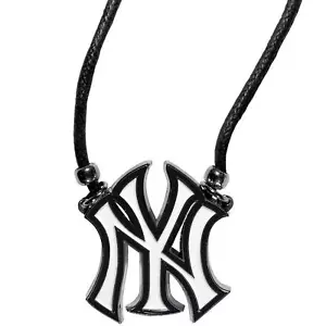 New York Yankees Cord Necklace with Logo Charm MLB Licensed Baseball Jewelry - Picture 1 of 3