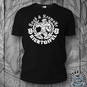 BIERTOIFEL - SPAß & Krawalle S-3XL Oi! Skinhead Oi! Punk Punkshirt Becks Pistols - Picture 1 of 2