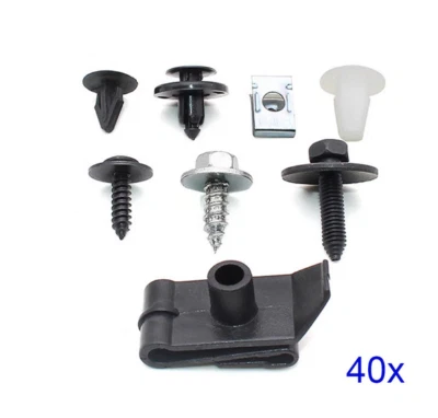 Car Fender Shield Splash Guard Engine Undertray Cover Fastener Clips Screws Kit - Image 1 of 4