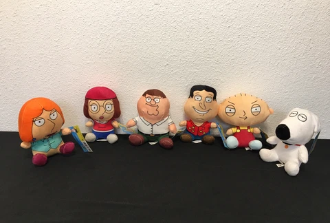 Fox Rare New Family Guy Plush Set of 6 Peter Chris Brian Stewie Griffin New 6” Cover
