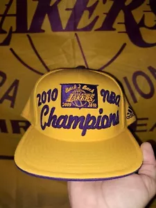 2010 NBA CHAMPIONS Official Locker Room Hat LAKERS - Picture 1 of 5