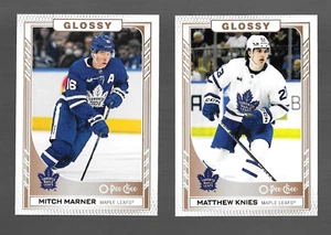 MATTHEW KNIES 2023-24 UPPER DECK ROOKIE GLOSSY R-24 RC WITH MITCH MARNER R-12 - Picture 1 of 2