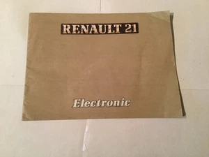 Renault 21 Electronic Drivers Handbook Supplement describing Facia details - Picture 1 of 5