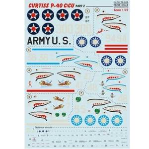 Decal for airplane 1:72 Curtiss P-40 C/CU Part 2 Print Scale 72-323 - Picture 1 of 24