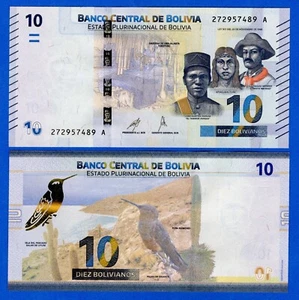 Bolivia 10 Bolivianos 2024 P-248b UNC Banknote - New Signature - Imagen 1 de 3