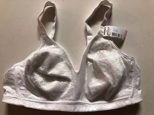 Sujetador Playtex 18 Hour Fittingly Fabulous sin aros 42C JACQUARD blanco nuevo $35 - Imagen 1 de 7