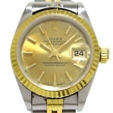 Auth ROLEX Datejust 69173 Gold Womens Wrist Watch