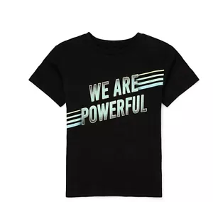 Athletic Works Girl's "WE ARE POWERFUL" Short Sleeve T-Shirt Size L PUS (10-12) - Picture 1 of 4