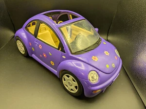 VTG Barbie VW Volkswagen Beetle Bug Purple Car Mattel 2000 no right mirror/key - Picture 1 of 4