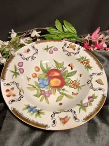 Godinger & Co YORKSHIRE 8,5" Frutas y Mariposas Borde Servir Sopa Pasta Cuenco - Imagen 1 de 7