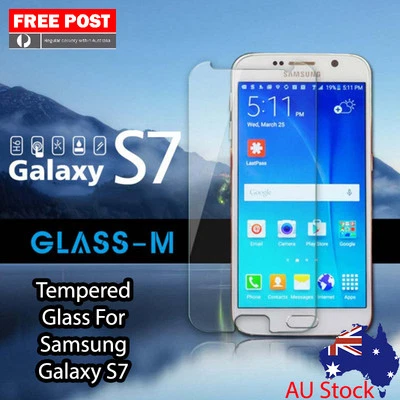 1 x Tempered Clear Glass For Samsung Galaxy S7 5.1" Screen Protector Smart phone - Image 1 of 4