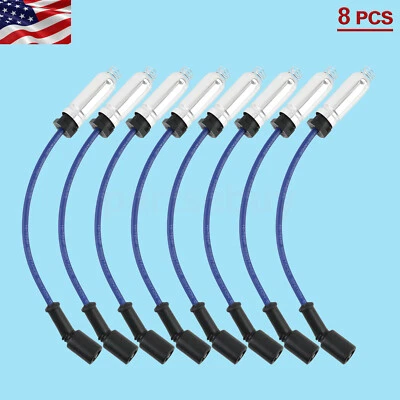 8x Cable de bujía para Chevrolet Monte Carlo 2006-2007 5,3 L Cadillac CTS 6,0 L Foto 1 de 4