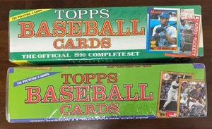 1987 TOPPS & 1990 TOPPS BASEBALL UNOPENED FACTORY SEALED COMPLETE SETS BONDS RC - Picture 1 of 6