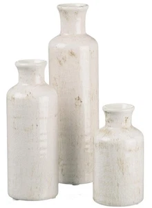 Weiße Keramik Vase Set, Bauernhaus Deko, Wohndeko Vase, Vasen für Ihre... - Bild 1 von 9