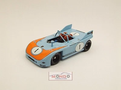 1:43 BEST Porsche 908/3 #1 Brans-Hatch 1972 Jost Casoni Light Blue Orange BE9391 - Image 1 of 2