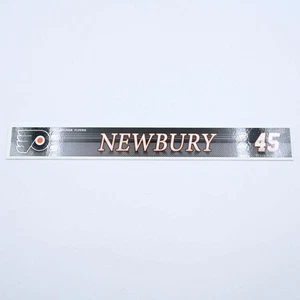 Targa spogliatoio Kris Newbury Philadelphia Flyers stagione 2013-14 NHL - Foto 1 di 3