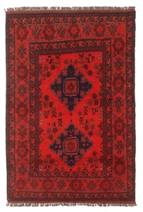 Traditional Hand-Knotted Geometric Carpet 3'4" x 4'11" Wool Area Rug - Picture 1 of 9