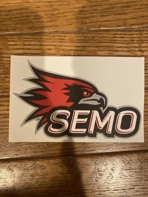 NCAA Southeast Missouri State Redhawks SEMO Decal 4" x 3” - Image 1 of 2