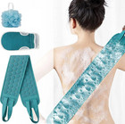 1set Exfoliating Body Scrubber Set Back Scrubber Glove Sponge Loofah Bath - NEW