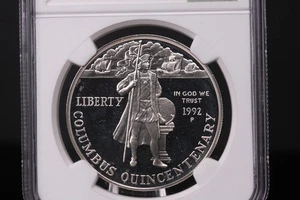 1992-P Columbus Commemorative. Silver $1. NGC PF-69 Ultra Cameo. #03383 - Picture 1 of 3