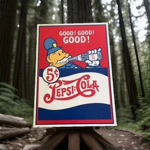 PEPSI COLA 5¢ GOOD! GOOD! GOOD! COP POLICE 14 3/4" x 10 3/4" GOOD CONDITION - Picture 1 of 13