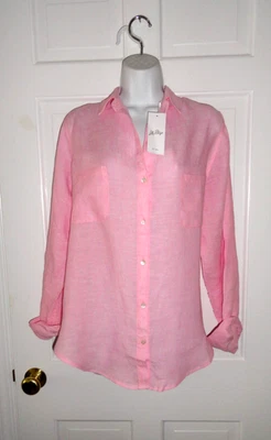 NWT LILLY PULITZER CONCH SHELL PINK SEA VIEW BUTTON DOWN SHIRT XXL Foto 1 de 4