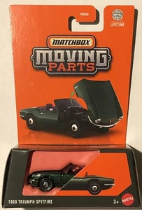 MATCHBOX MOVING PARTS 1969 TRIUMPH SPITFIRE OPENING HOOD Green NEW SAME DAY SHIP - Picture 1 of 3