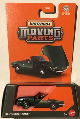 MATCHBOX MOVING PARTS 1969 TRIUMPH SPITFIRE OPENING HOOD Green NEW SAME DAY SHIP - Image 1 of 3