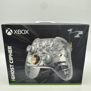New! Xbox Wireless Controller Ghost Cipher Special Edition Grey Clear Bluetooth - Picture 1 of 9