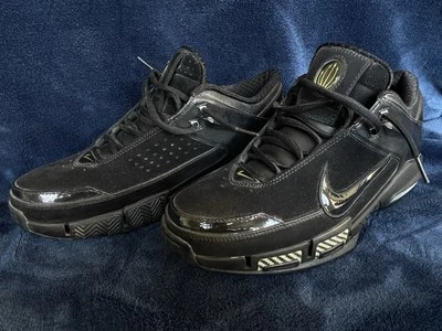 Vintage 2005 Nike Air Uptempo Pro Low - Size 10 Rare Black Suede *Excl Cond*🏀👟 - Image 1 of 4