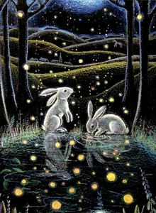 PAGAN WICCAN GREETING CARD Woodland GODDESS BIRTHDAY HARE CELTIC HANNAH WILLOW - Bild 1 von 8