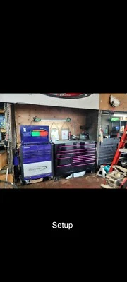 Snap On Tool Box KCP1422 55" classic roll cab. Black with pink trim  - Image 1 of 3