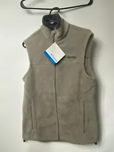 Columbia Sportswear FIELD GEAR Fleece Vest Zip Up Pockets Men's Size Small Beige - Picture 1 of 7