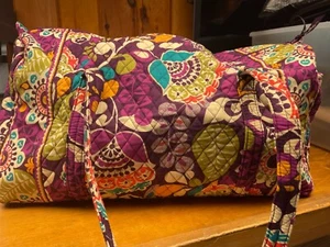 Vera Bradley Plum Crazy Duffel Bag - Picture 1 of 3