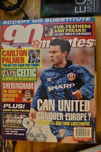 90 Minutes Football Magazine 121 Sep 1992 Giggs Palmer Celtic Sheringham Leeds - Picture 1 of 1