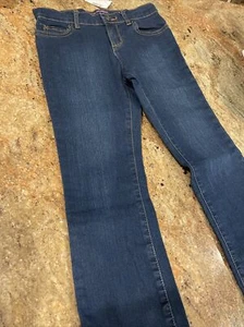 The Children's Place Girl's Basic Bootcut Jeans BLUES WASH Size 8 Adjustable - Picture 1 of 5