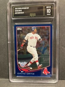2013 Topps Opening Day Blue #143 1257/2013 David Ortiz GMA 10 GEM MINT! HOF RARE - Picture 1 of 2