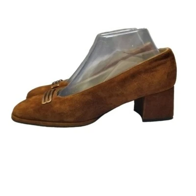 Bally Pander camurça ferrugem salto clássico trabalho carreira 38.5/8 - Imagem 1 de 4