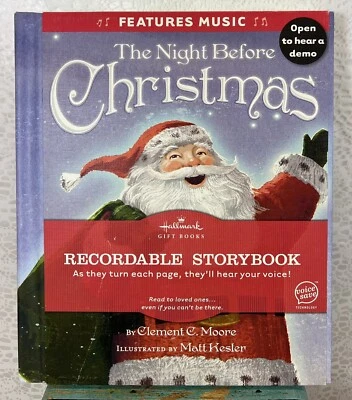 Hallmark Recordable Storybook The Night Before Christmas  Hard Cover 2011 NOS - Image 1 of 3