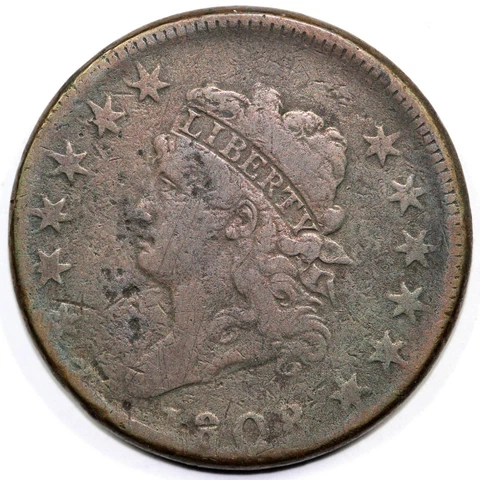 1808 1c S-277 Classic Head Large Cent Cover