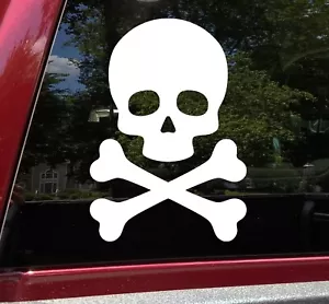 Skull and Crossbones Vinyl Decal | Death's Head Skeleton Poison Pirate | Sticker - Picture 1 of 5