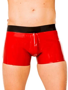 100% Latex Rubber Gummi Red Boxer Shorts Sport Pants Underwear 0.4mm S-XXL - Picture 1 of 2